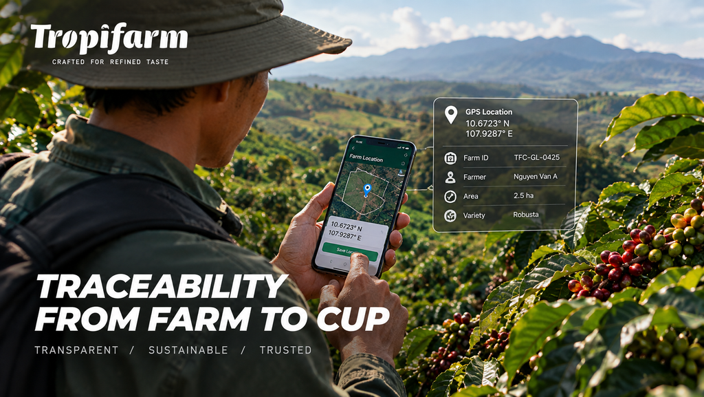 EUDR coffee compliance mapping coffee farm plots in Vietnam