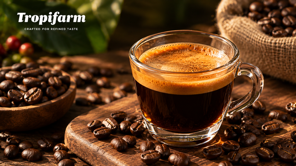 Gia Lai coffee origin, cupping Robusta for flavor profile